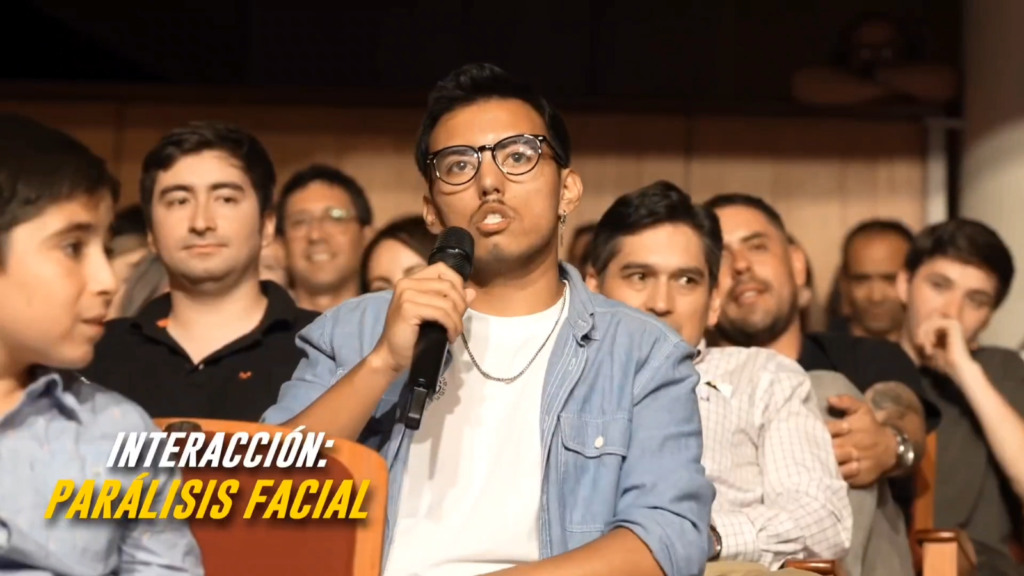 Interacción con el comediante Lucho Miranda